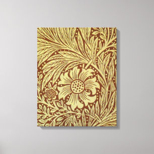 William Morris Marigold Antique Flower Pattern Canvas Print