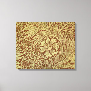 William Morris Marigold Antique Flower Pattern Canvas Print