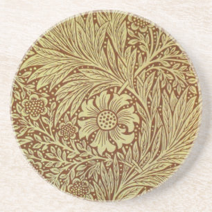 William Morris Marigold Antique Flower Pattern Coaster