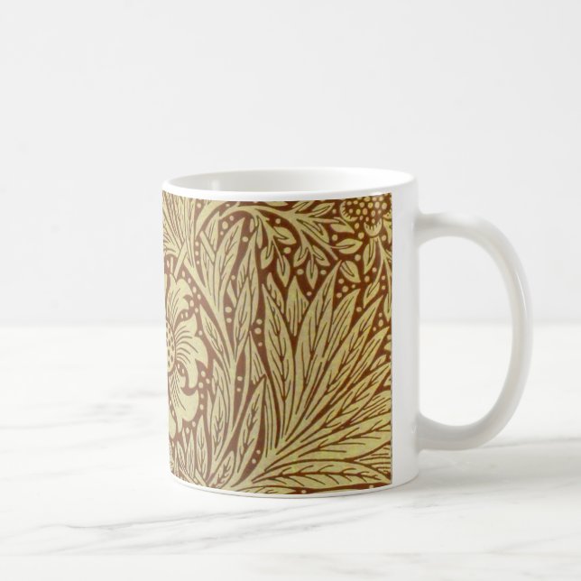 William Morris Marigold Antique Flower Pattern Coffee Mug (Right)