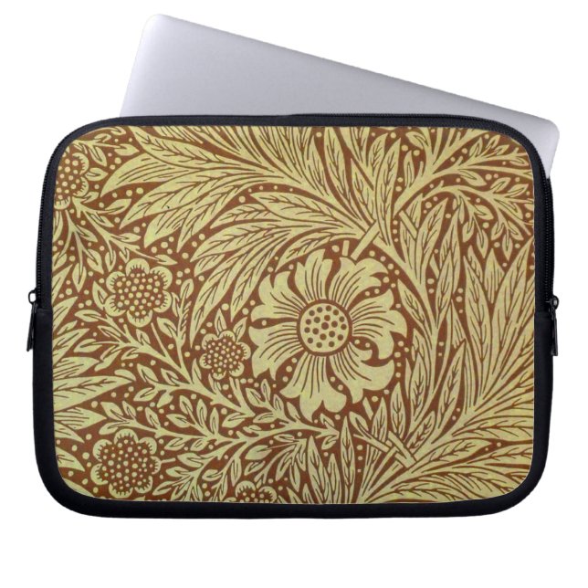 William Morris Marigold Antique Flower Pattern Laptop Sleeve (Front)
