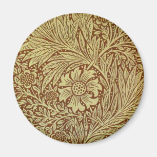 William Morris Marigold Antique Flower Pattern Magnet