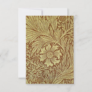 William Morris Marigold Antique Flower Pattern Thank You Card