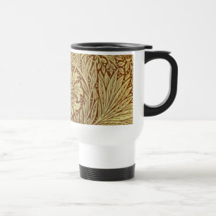 William Morris Marigold Antique Flower Pattern Travel Mug