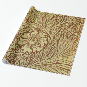 William Morris Marigold Antique Flower Pattern Wrapping Paper