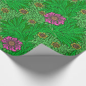 William Morris Marigold, Emerald Green & Fuchsia Wrapping Paper (Corner)