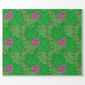 William Morris Marigold, Emerald Green & Fuchsia Wrapping Paper (Flat)