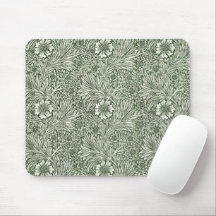 William Morris Marigold Green Floral Art Print Mouse Mat