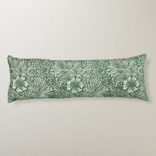 william morris marigold green floral flower body cushion