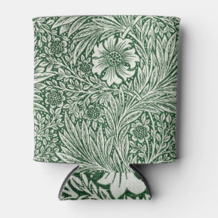 william morris marigold green floral flower can cooler