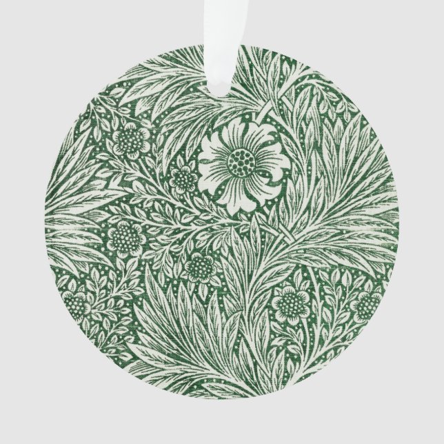 william morris marigold green floral flower ornament (Front)