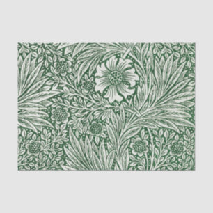 william morris marigold green floral flower tissue paper