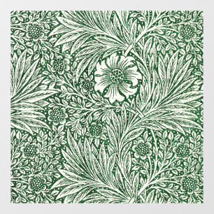 william morris marigold green floral flower window cling