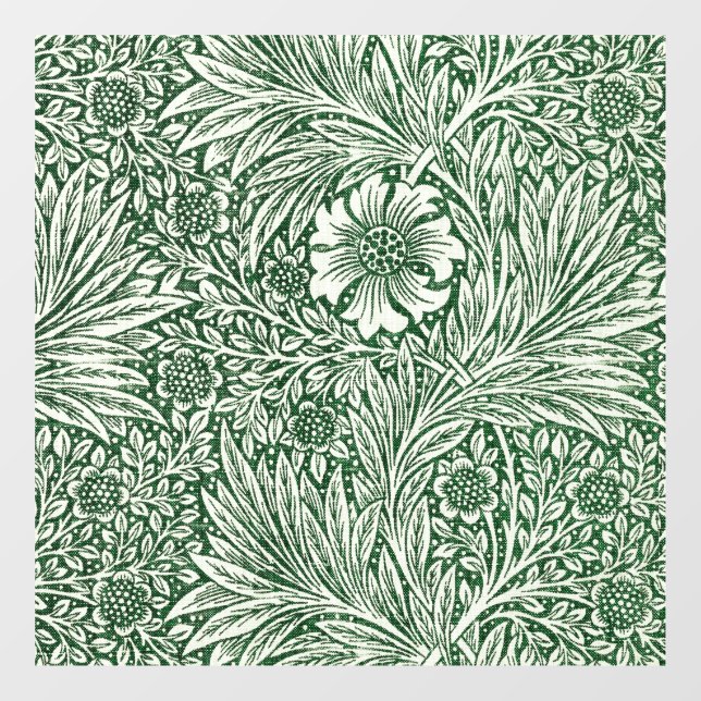 william morris marigold green floral flower window cling (Sheet)