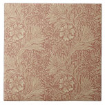 William Morris Marigold Repro Arts & Crafts Tile<br><div class="desc">William Morris (1834-1896) was a prolific English textile designer,  artist,  writer,  illustrator,  medievalist and socialist. He believed good design should be available to everyone. Marigold,  a monotone pattern,  was designed by Morris in 1875.</div>