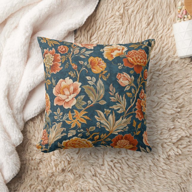 William Morris marigold Vintage floral  Cushion (Blanket)