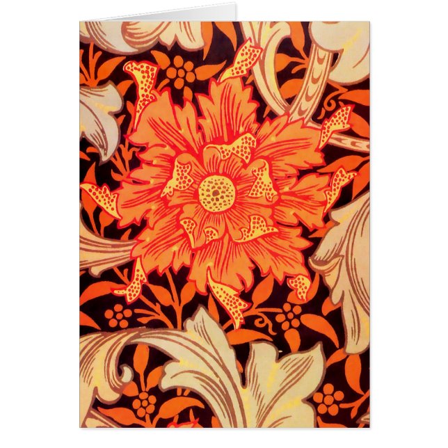 William Morris Marigold Vintage Floral Greeting (Front)