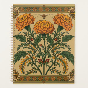 William Morris marigold Vintage floral Planner