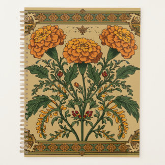 William Morris marigold Vintage floral Planner