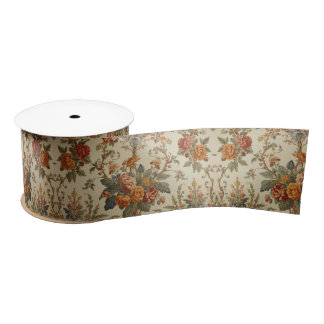 William Morris marigold Vintage floral Satin Ribbon