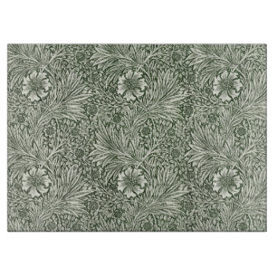 William Morris Marigold Vintage Green Floral Cutting Board