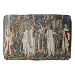 William Morris Mediaeval Knights Tapestry Design Bath Mat