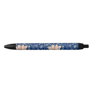 William Morris Medway Blue Floral  Black Ink Pen