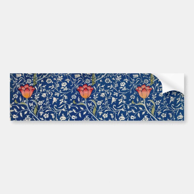 William Morris Medway Blue Floral  Bumper Sticker (Front)