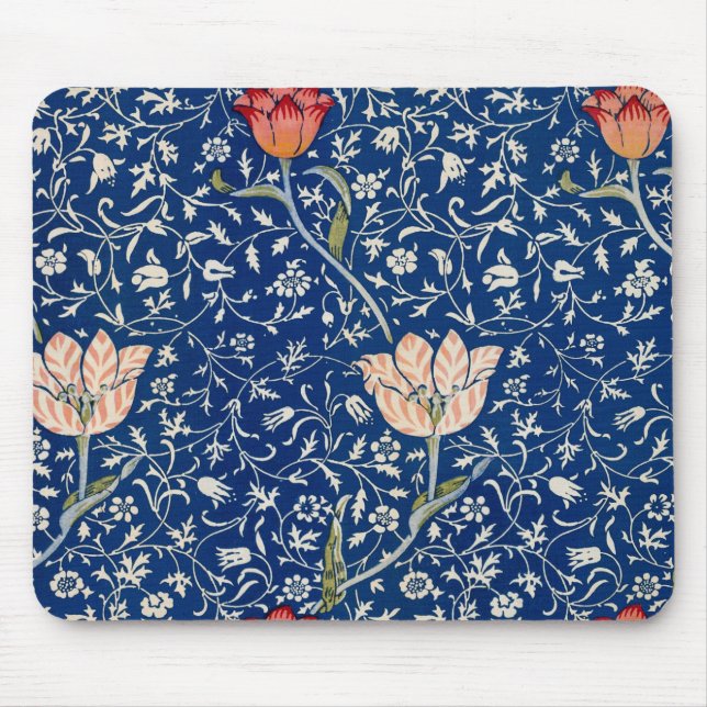 William Morris Medway Blue Floral  Mouse Mat (Front)