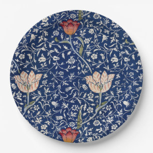 William Morris Medway Blue Floral Paper Plate