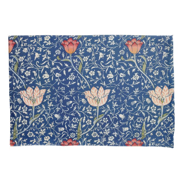 William Morris Medway Blue Floral  Pillowcase (Front)