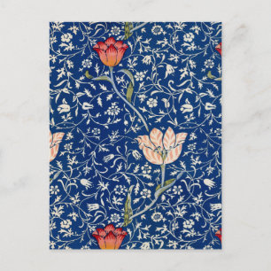 William Morris Medway Blue Floral  Postcard