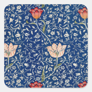 William Morris Medway Blue Floral  Square Sticker