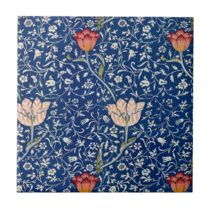 William Morris Medway Blue Floral Tile