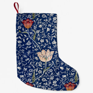 William Morris Medway Blue Tulip Floral Art Small Christmas Stocking