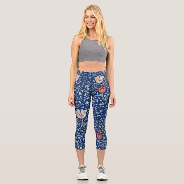 William Morris Medway Pattern Capri Leggings (Front)