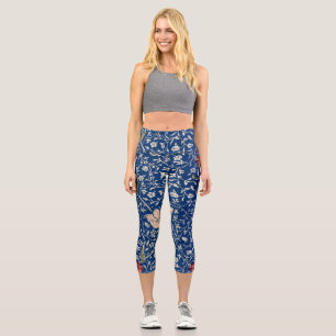 William Morris Medway Pattern Capri Leggings