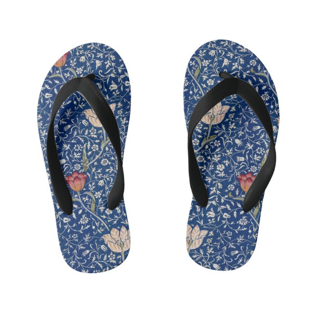 William Morris Medway Pattern Kid's Flip Flops (Footbed)