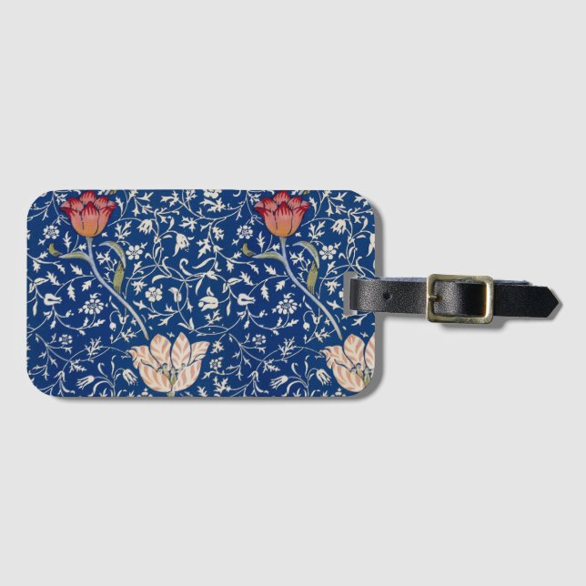 William Morris Medway Pattern Luggage Tag (Front Horizontal)