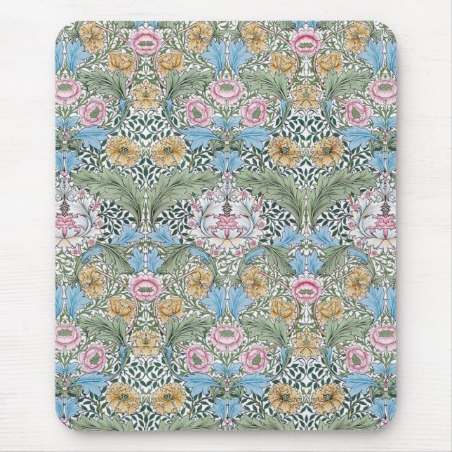 William Morris Myrtle Floral Chintz Pattern Mouse Mat (Front)