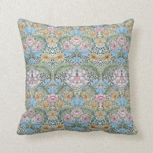 William Morris Myrtle Floral Pattern Throw Pillow