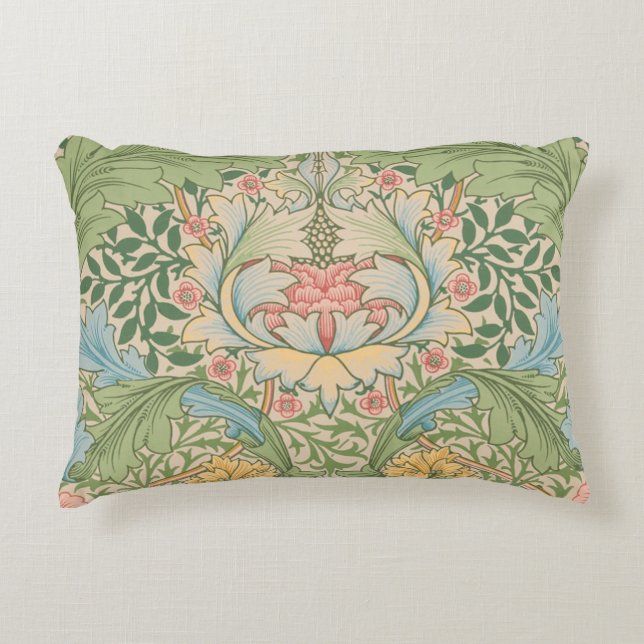 William Morris Myrtle Flower Floral Botanical Decorative Cushion (Front)