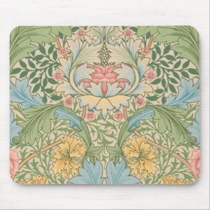William Morris Myrtle Flower Floral Botanical Mouse Mat