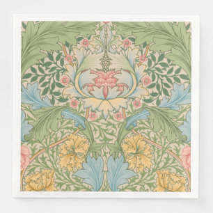 William Morris Myrtle Flower Floral Botanical Napkin