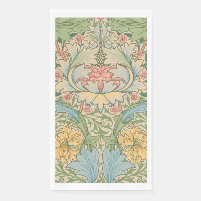 William Morris Myrtle Flower Floral Botanical Napkin (Front)