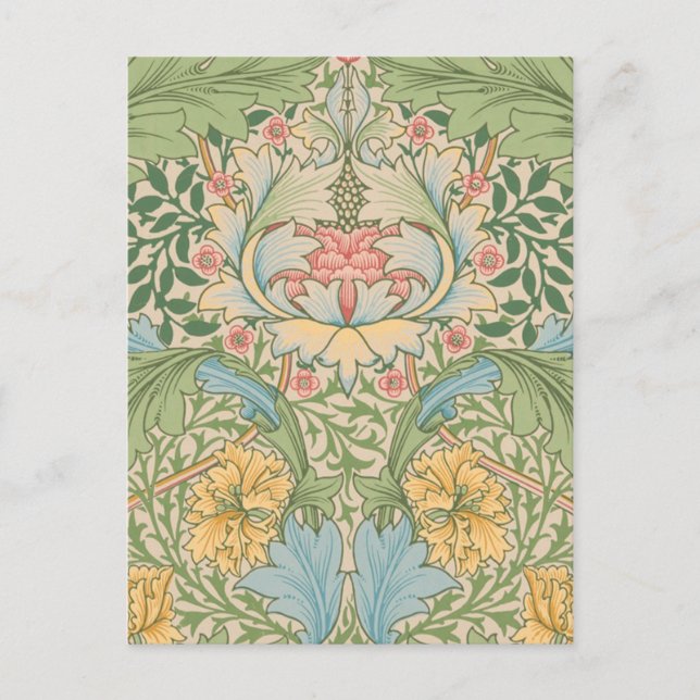 William Morris Myrtle Flower Floral Botanical Postcard (Front)