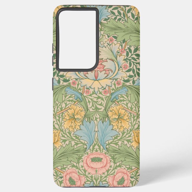 William Morris Myrtle Flower Floral Botanical Samsung Galaxy S21 Ultra Case (Back)