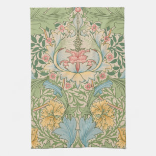 William Morris Myrtle Flower Floral Botanical Tea Towel