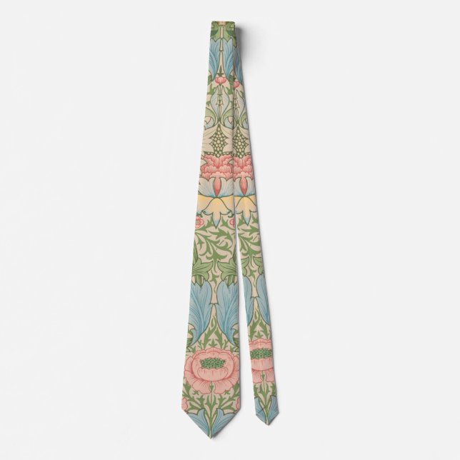 William Morris Myrtle Flower Floral Botanical Tie (Front)