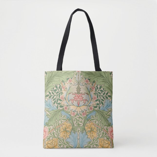 William Morris Myrtle Flower Floral Botanical Tote Bag (Front)